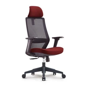 Chaise de hall de bureau en maille avec appuie-tête